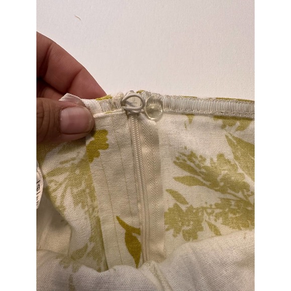Marks and Spencer Linen blend cream and green skirt-18 EU - Picture 6 of 11